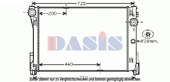 AKS DASIS Радиатор, охлаждение двигателя 120100N